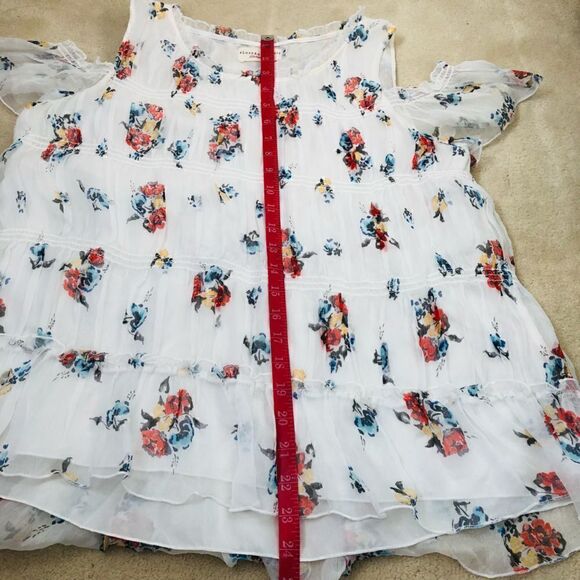 EUC Johnny Was 4Love & Liberty Cold Shoulder Tiered Tunic - Picture 6 of 8